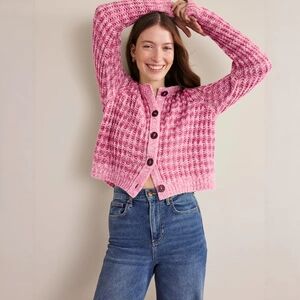 BODEN Wide Rib Fluffy Cardigan 01100